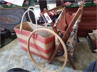 Sewing Baskets & Hoop