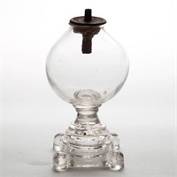 FREE-BLOWN AND PRESSED WHALE OIL SPARKING LAMP,