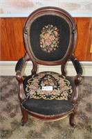 Needle Point Parlor Chair