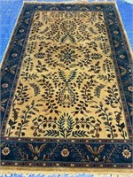 Hand Knotted Agra Tabriz Rug 5.8x8.6 ft