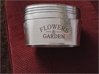 5 Tin Flower Planters,