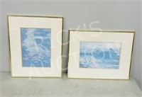 2 framed Monet prints - 16 X 20"