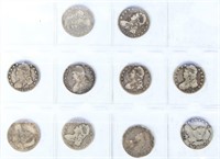 Coin 10 Assorted Date Bust Half Silver Dollars