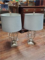 Pr. of Sphere Shaped Table Lamps