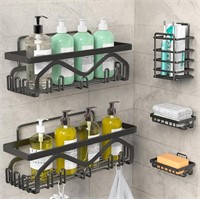 Coraje Adhesive Shower Caddy, 5-Pack Shower