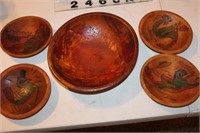 Wood Bowls Incised with Art