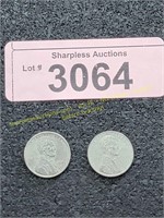 (2) 1943 Steel Pennies