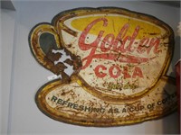 Antique Golden soda sign