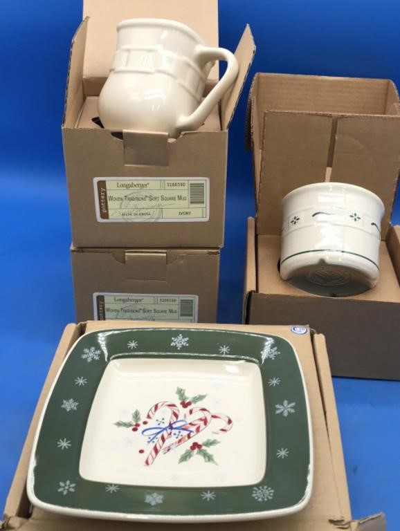 Boxed Longaberger Pottery Items