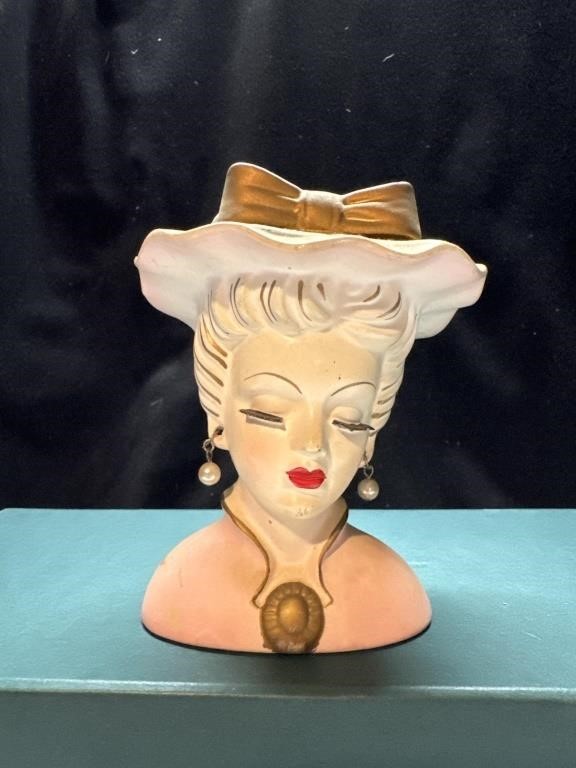 Vintage Lady Head Vase