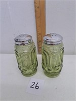Green Moon and Stars Salt and Pepper Shakers