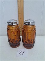 Amber Moon and Stars Salt and Pepper Shakers