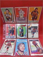 Vintage Hockey Lot 9 Cards Stars Trophy MORE