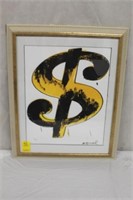 Andy Warhol - print "Dollar Sign Yellow"