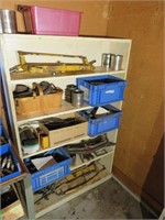 shelf unit of lawn mower parts, shelf not included