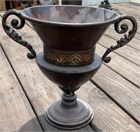 14" Metal Decorative Vase