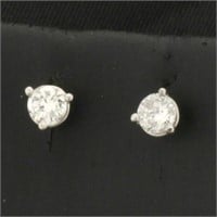 2/5ct Diamond Stud Earrings in Platinum Martini Se