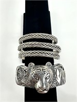 4 Sterling Silver Cuff Bracelets