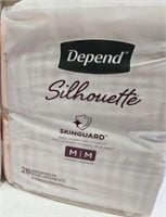 28 PACK M Depend Silhouette Adult Incontinence