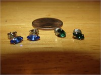 Blue & Green Pierced Earrings