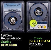 Proof PCGS 1975-s Roosevelt Dime 10c Graded pr69 d