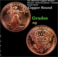 1oz .999 Fine Copper Bullion Round - Saint-Gaudens