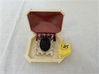 Vintage Bakelite Pin & Jewelry Box