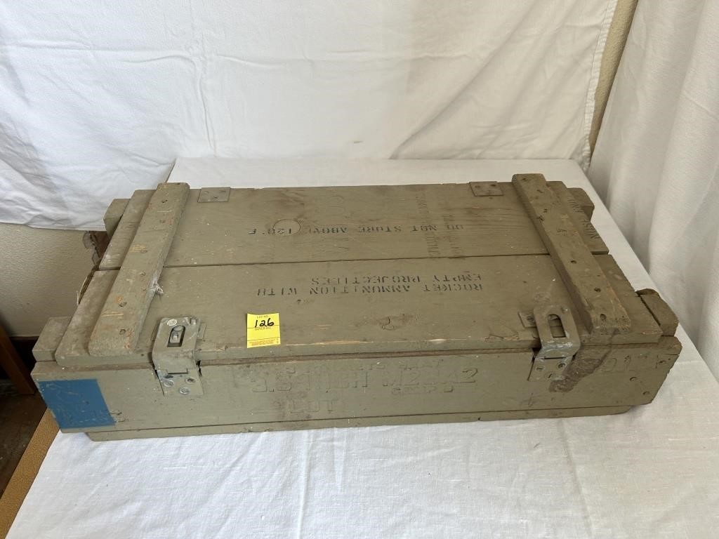 Rocket Ammunition Wooden Crate & Tubes