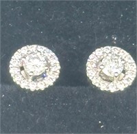 Diamond and gold earrings