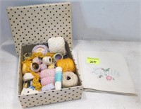 Box of Crochet Threads, Etc..