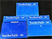(5) 1968 Proof Sets in Original Packaging