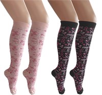 $15  Cancer Awareness Socks  One Size  2 Pairs