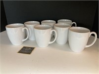 Set of Corelle Stoneware White Mugs