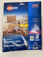 Avery Shipping Labels 2" x 4" , 250 Labels (5263)