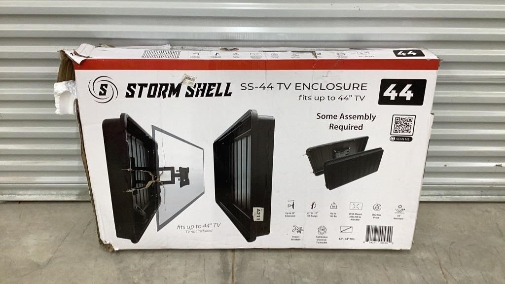 Storm shell TV enclosure (up to 44 inch TV)
