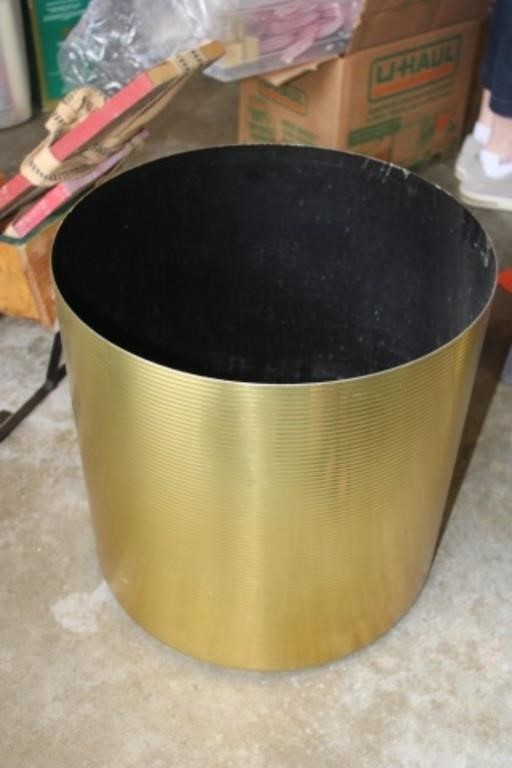 Gold/metal Large Flower Pot 18D