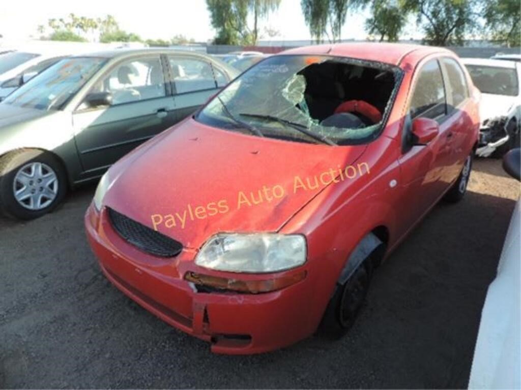 2006 Chevrolet Aveo KL1TD566X6B627125 Red