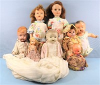 (8) Vintage Dolls incl. 3 Composition