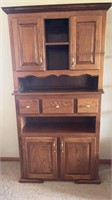 Handcrafted 2 piece wooden hutch