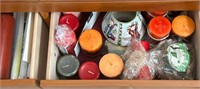 L - 2 DRAWERS OF ASSORTED CANDLES (D32)