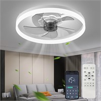 KEXCBOGJ 19.7'' Modern Ceiling Fan with Dimmable L