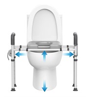 Agrish Raised Toilet Seat with Handles - Width and
