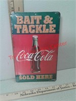 New Metal Coca-Cola Bait and Tackle sign