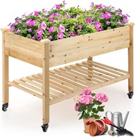 Raised Garden Bed on Wheels  48x24x30in Elevated