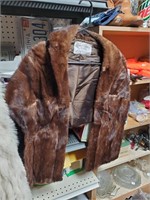 2 Vtg. Fur Pcs.-Coat, Shaw & Hat-Worn-White one