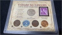 Tribute To Lincoln Coin & Stamp Collection