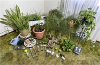 Plants, Stands, Pots Gardening Lot