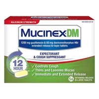 Mucinex DM 12-Hour Mucus Relief 1200mg  56 ct