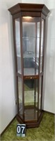Tall Glass Curio Cabinet MADE IN USA