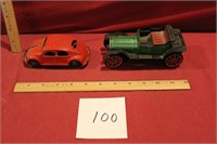 Pair of Vintage Tin Cars